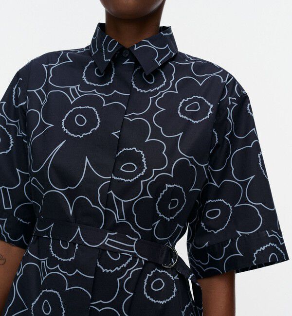 Marimekko「Popliini Piirto Unikko ワンピース」|ワンピース|