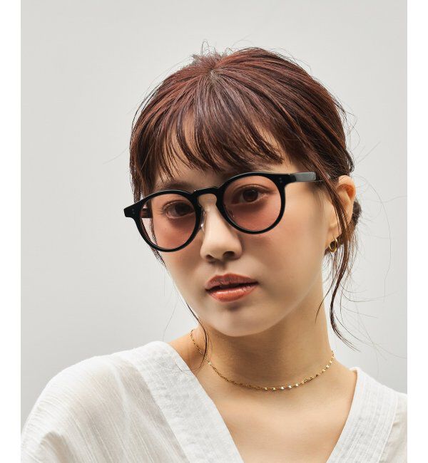  「SUNCUTGlasses/UV100%CUT サングラス カラーレンズ  紫外線対策 UVカット スタイリッシュ ユニセックス」|サングラス|ブラック