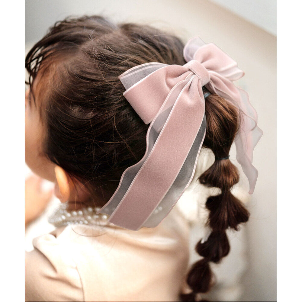 BACKYARD FAMILY「ヘアゴム リボン キッズ 通販 Rora ローラ グレース 髪ゴム 髪飾り 髪どめ 髪留め」|ヘアゴム・シュシュ|ピンク1