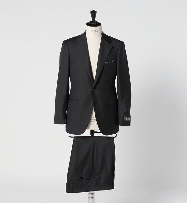 UNITED ARROWS「＜SOVEREIGN＞ブラック サージ シングル3ボタン スーツ REGULAR MODEL」|スーツ|BLACK