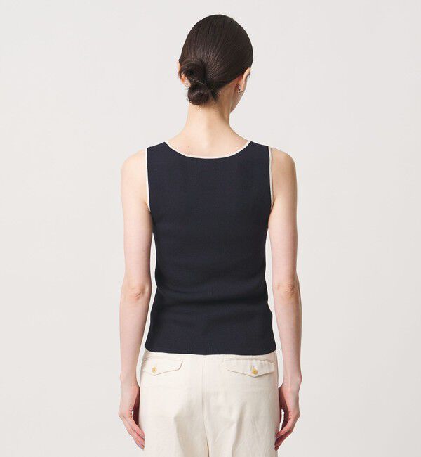UNITED ARROWS「リブ スクエア キャミソールニット ‐ウォッシャブル‐」|タンクトップ|