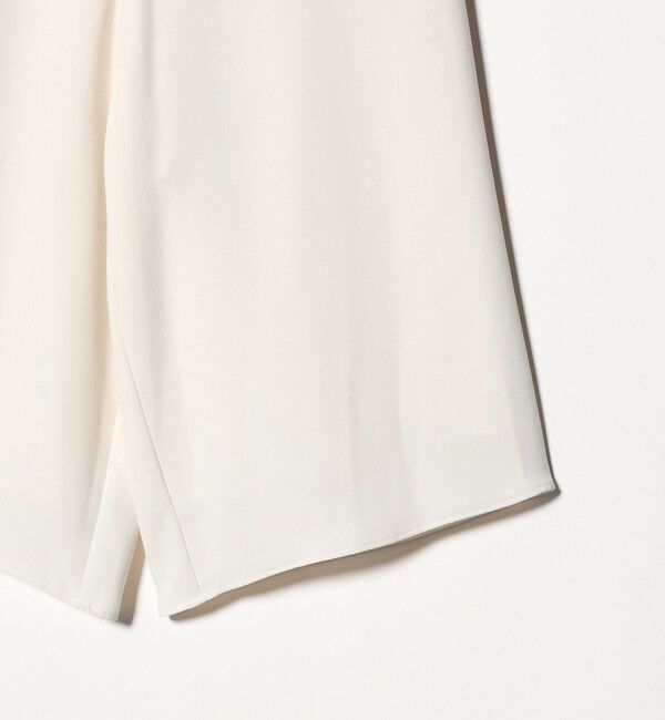 UNITED ARROWS「COMFY クロップド ワイドパンツ ホワイト ‐防汚 UVカット ウォッシャブル‐」|チノ|