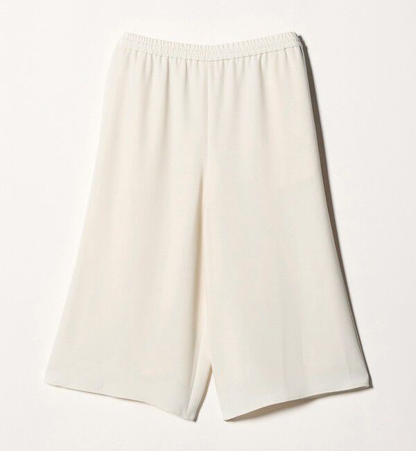 UNITED ARROWS「COMFY クロップド ワイドパンツ ホワイト ‐防汚 UVカット ウォッシャブル‐」|チノ|