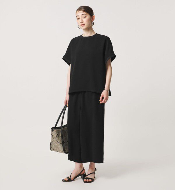 UNITED ARROWS「COMFY クロップド ワイドパンツ ‐防汚 UVカット ウォッシャブル‐」|チノ|