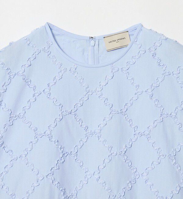 UNITED ARROWS「エンブロイダリー フリル フレンチスリーブ ブラウス」|シャツ・ブラウス|