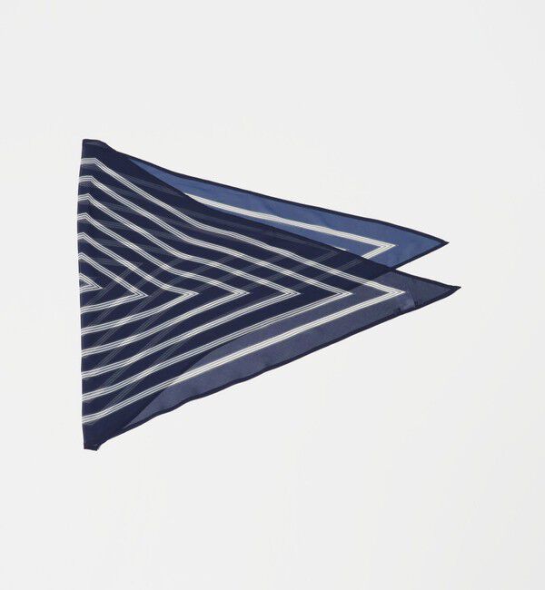 UNITED ARROWS「プリント スカーフ」|マフラー|NAVY
