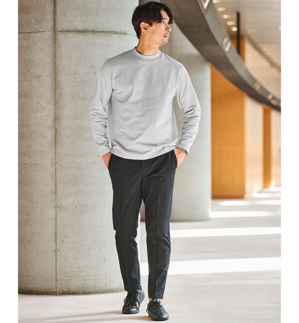 UNITED ARROWS green label relaxing「【WEB限定】JUST fit クリーン カノコ モックネック 長袖 Tシャツ -抗菌-」|Tシャツ・カットソー|