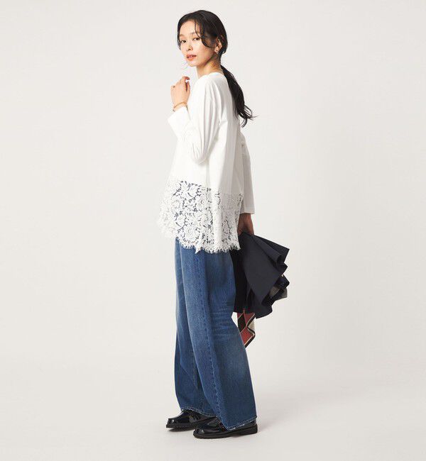 UNITED ARROWS green label relaxing「レース イレヘム プルオーバー カットソー」|Tシャツ・カットソー|