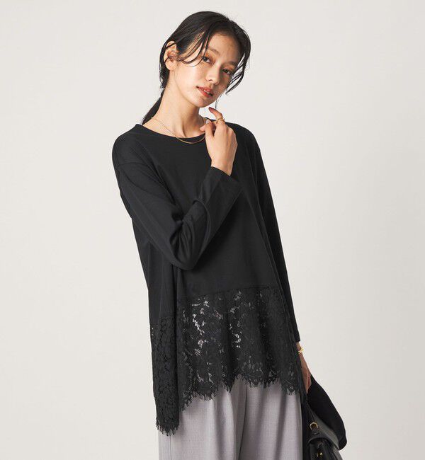 UNITED ARROWS green label relaxing「レース イレヘム プルオーバー カットソー」|Tシャツ・カットソー|