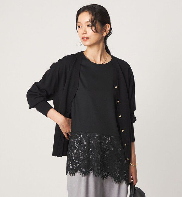 UNITED ARROWS green label relaxing「レース イレヘム プルオーバー カットソー」|Tシャツ・カットソー|