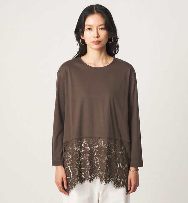 UNITED ARROWS green label relaxing「レース イレヘム プルオーバー カットソー」|Tシャツ・カットソー|