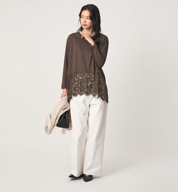 UNITED ARROWS green label relaxing「レース イレヘム プルオーバー カットソー」|Tシャツ・カットソー|