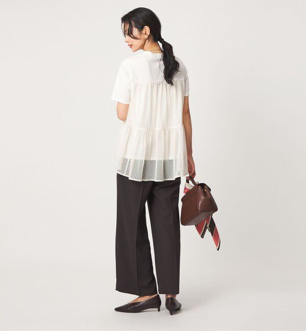 UNITED ARROWS green label relaxing「ドットチュール ティアード プルオーバー カットソー」|Tシャツ・カットソー|
