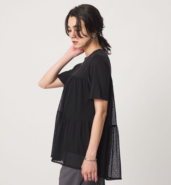 UNITED ARROWS green label relaxing「ドットチュール ティアード プルオーバー カットソー」|Tシャツ・カットソー|