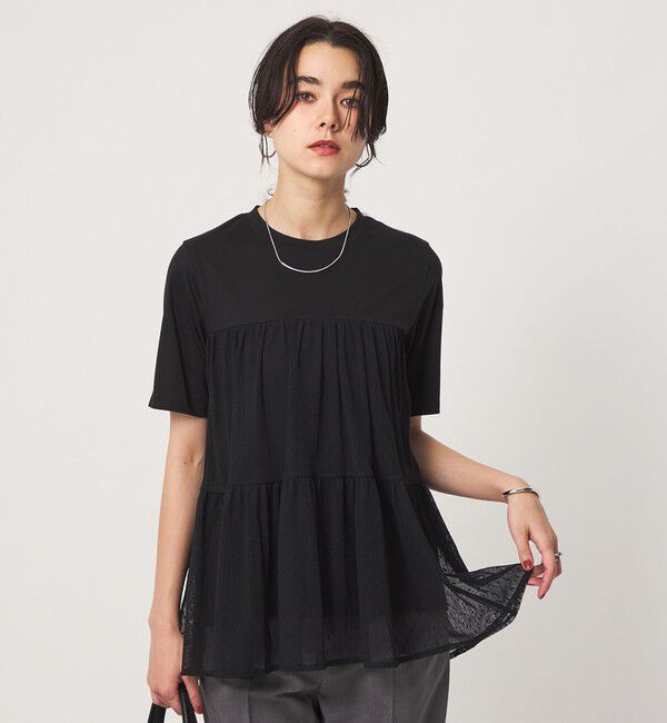 UNITED ARROWS green label relaxing「ドットチュール ティアード プルオーバー カットソー」|Tシャツ・カットソー|