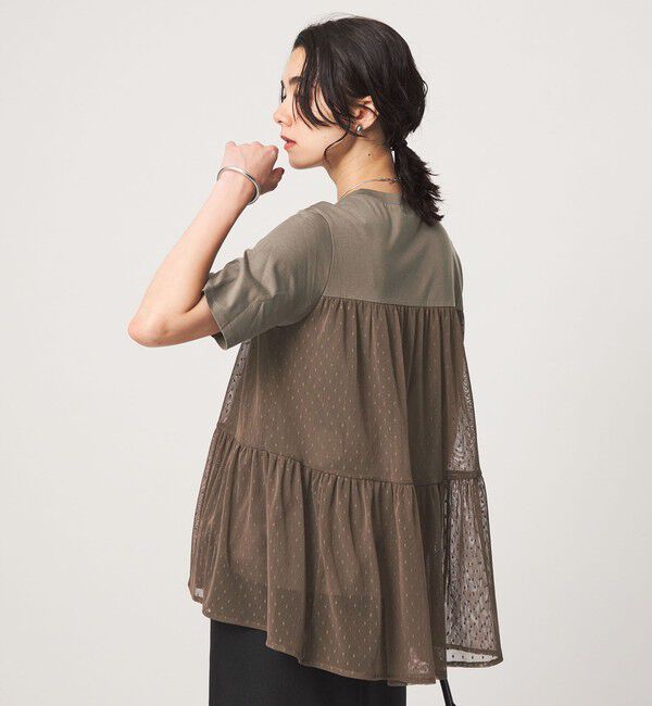 UNITED ARROWS green label relaxing「ドットチュール ティアード プルオーバー カットソー」|Tシャツ・カットソー|