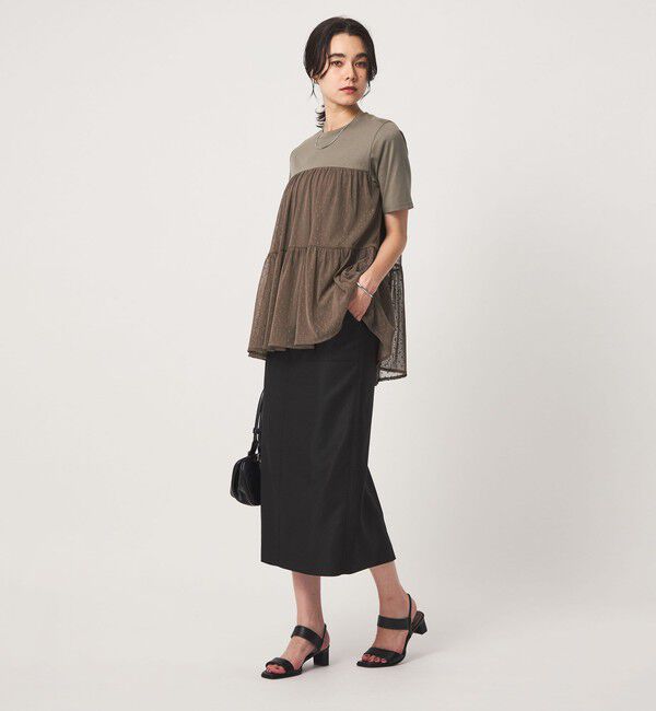 UNITED ARROWS green label relaxing「ドットチュール ティアード プルオーバー カットソー」|Tシャツ・カットソー|