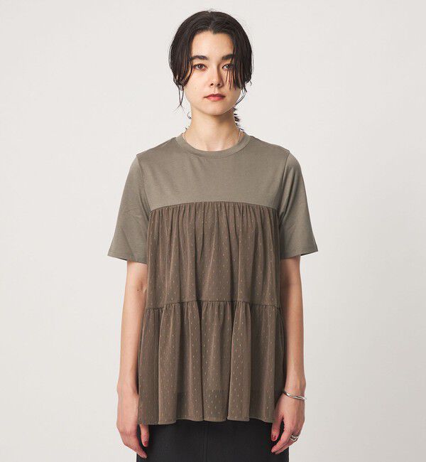 UNITED ARROWS green label relaxing「ドットチュール ティアード プルオーバー カットソー」|Tシャツ・カットソー|
