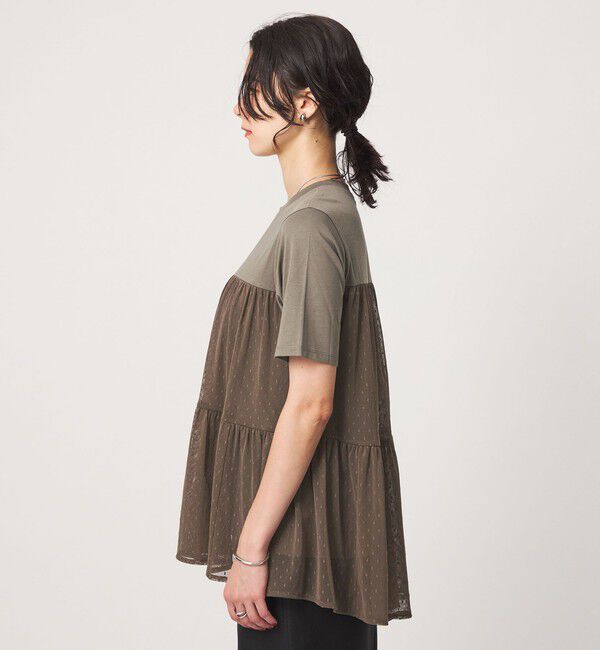 UNITED ARROWS green label relaxing「ドットチュール ティアード プルオーバー カットソー」|Tシャツ・カットソー|