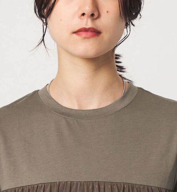 UNITED ARROWS green label relaxing「ドットチュール ティアード プルオーバー カットソー」|Tシャツ・カットソー|