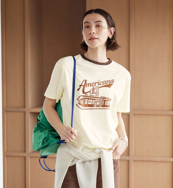 BEAUTY&YOUTH UNITED ARROWS「【WEB限定/別注】＜Americana＞リンガーTシャツ」|Tシャツ・カットソー|
