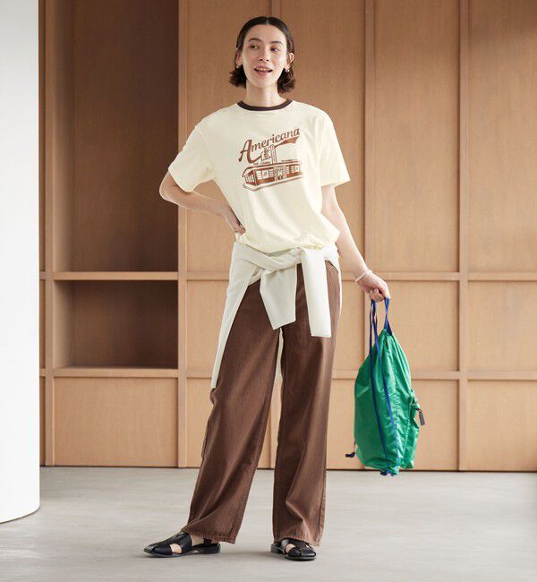 BEAUTY&YOUTH UNITED ARROWS「【WEB限定/別注】＜Americana＞リンガーTシャツ」|Tシャツ・カットソー|