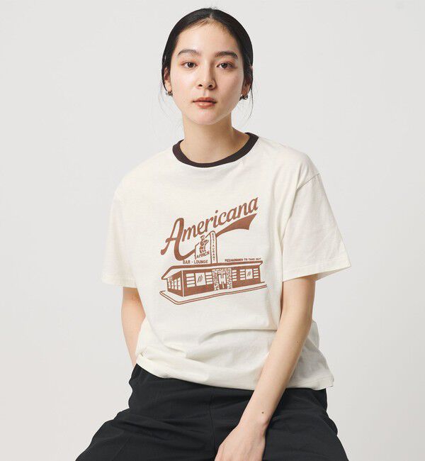 BEAUTY&YOUTH UNITED ARROWS「【WEB限定/別注】＜Americana＞リンガーTシャツ」|Tシャツ・カットソー|