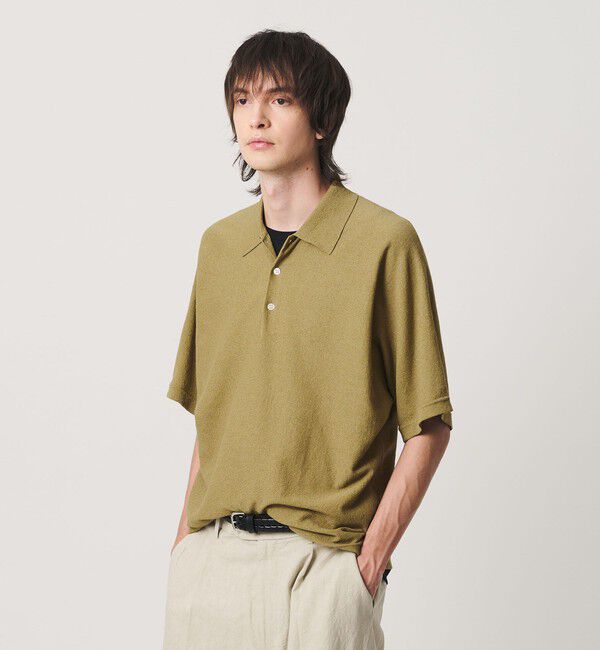 BEAUTY&YOUTH UNITED ARROWS「リネン ブリーズ ドルマン 3B ポロニット ウォッシャブル」|ニット・セーター|