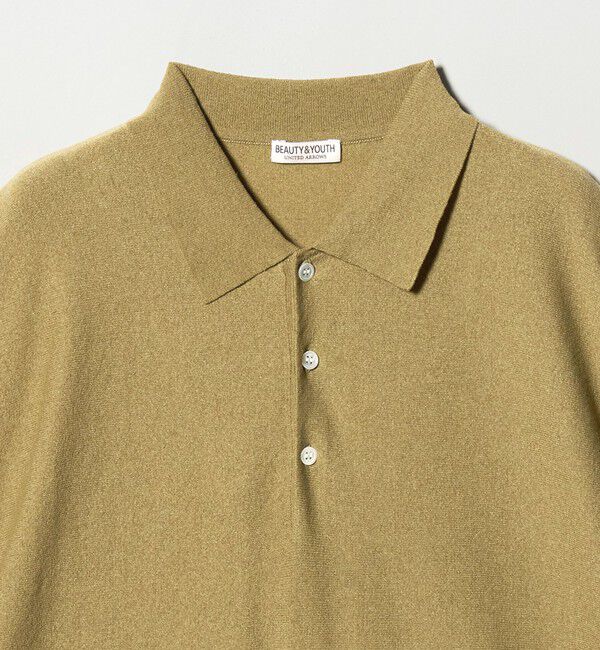 BEAUTY&YOUTH UNITED ARROWS「リネン ブリーズ ドルマン 3B ポロニット ウォッシャブル」|ニット・セーター|