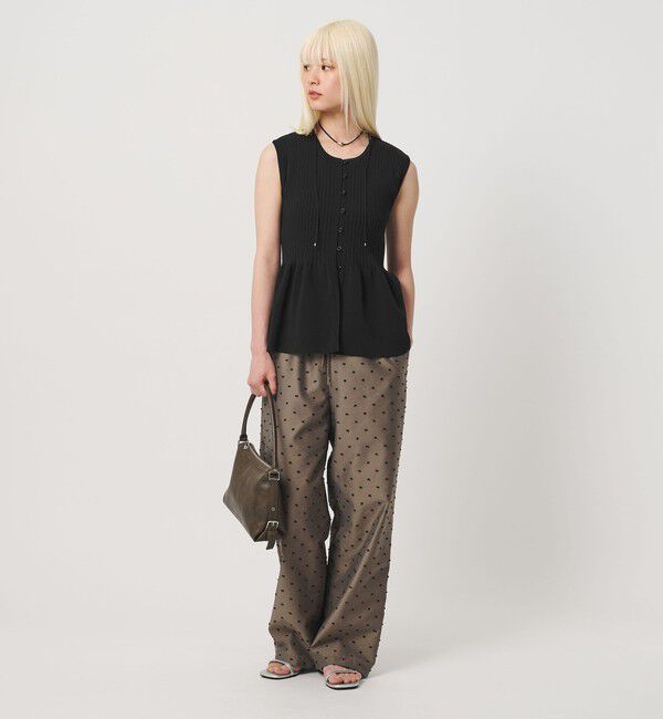 BEAUTY&YOUTH UNITED ARROWS「【WEB限定 Wardrobe DAILY MINIMAL】ペプラム2WAY ノースリーブリブニット ウォッシャブル」|ニット・セーター|