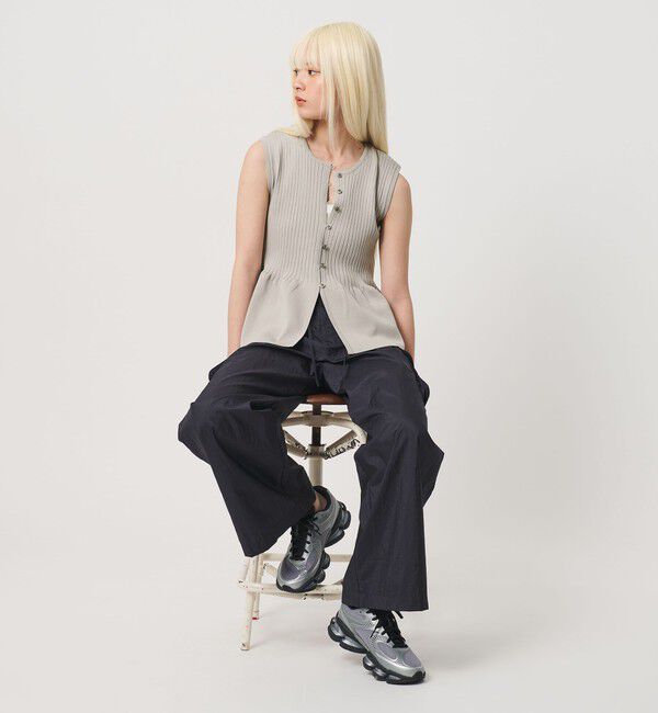 BEAUTY&YOUTH UNITED ARROWS「【WEB限定 Wardrobe DAILY MINIMAL】ペプラム2WAY ノースリーブリブニット ウォッシャブル」|ニット・セーター|