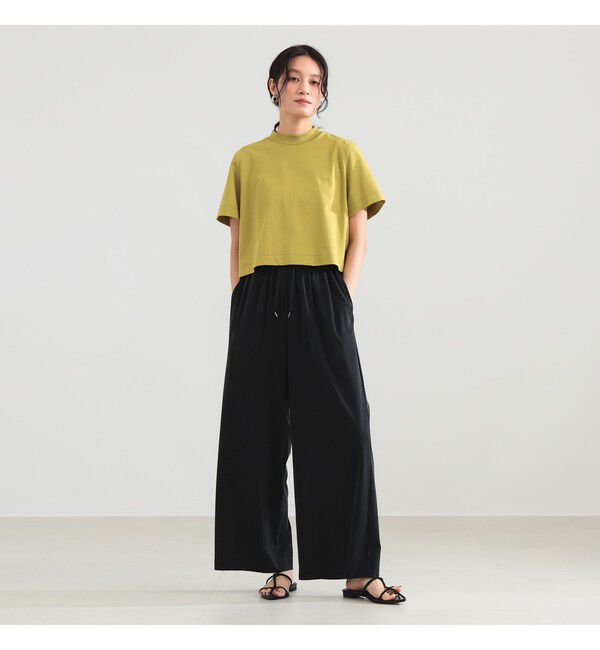 Demi-Luxe BEAMS 「モックネック ショート Tシャツ」|Tシャツ・カットソー|