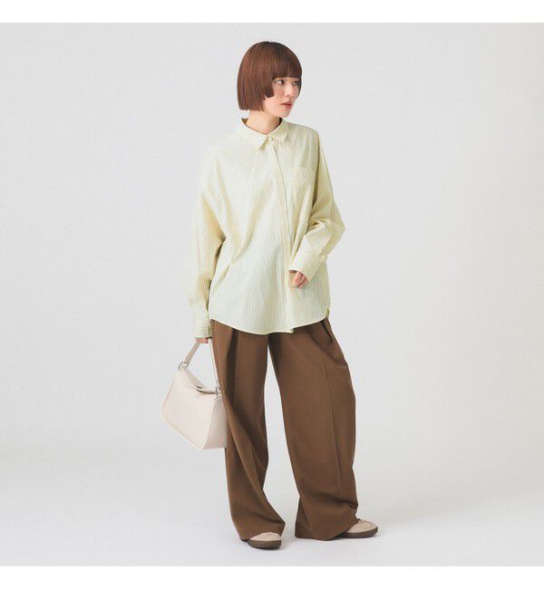 Ray BEAMS 「ストライプ ビッグ シャツ　　26SS 日除け 紫外線対策 冷房対策 レジャー アウトドア 春夏」|シャツ・ブラウス|