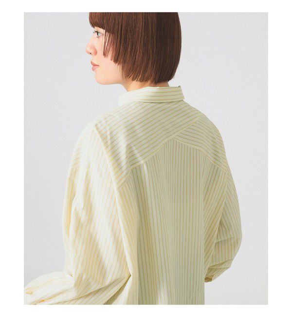Ray BEAMS 「ストライプ ビッグ シャツ　　26SS 日除け 紫外線対策 冷房対策 レジャー アウトドア 春夏」|シャツ・ブラウス|