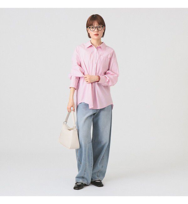 Ray BEAMS 「ストライプ ビッグ シャツ　　26SS 日除け 紫外線対策 冷房対策 レジャー アウトドア 春夏」|シャツ・ブラウス|