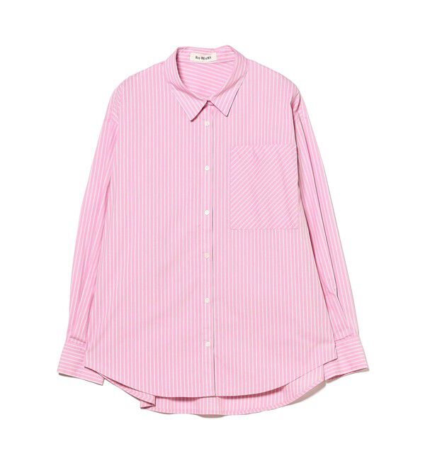 Ray BEAMS 「ストライプ ビッグ シャツ　　26SS 日除け 紫外線対策 冷房対策 レジャー アウトドア 春夏」|シャツ・ブラウス|