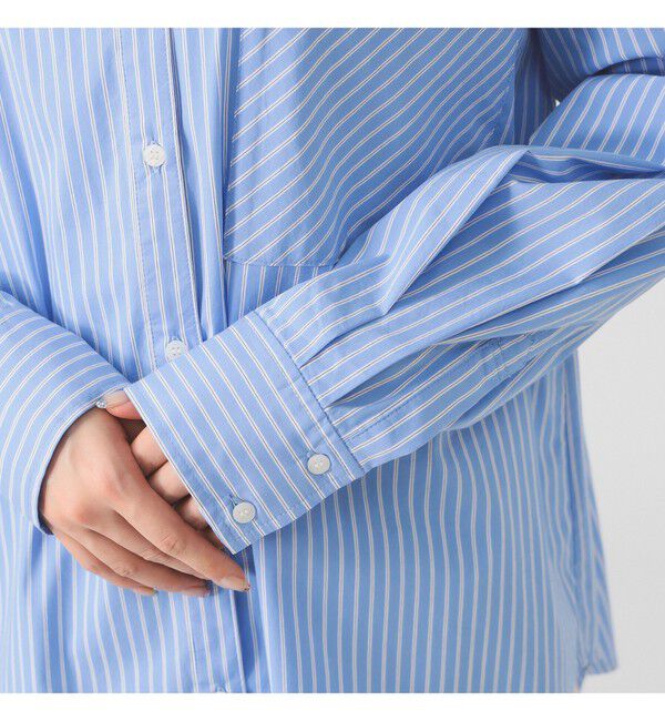 Ray BEAMS 「ストライプ ビッグ シャツ　　26SS 日除け 紫外線対策 冷房対策 レジャー アウトドア 春夏」|シャツ・ブラウス|