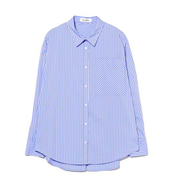 Ray BEAMS 「ストライプ ビッグ シャツ　　26SS 日除け 紫外線対策 冷房対策 レジャー アウトドア 春夏」|シャツ・ブラウス|
