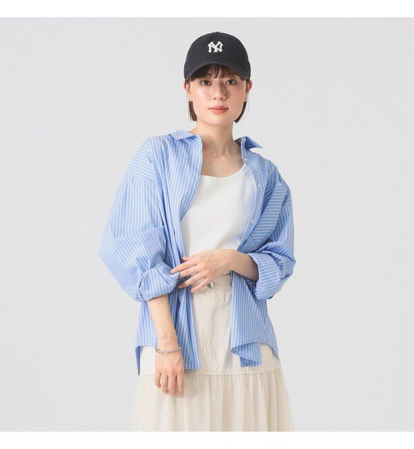 Ray BEAMS 「ストライプ ビッグ シャツ　　26SS 日除け 紫外線対策 冷房対策 レジャー アウトドア 春夏」|シャツ・ブラウス|
