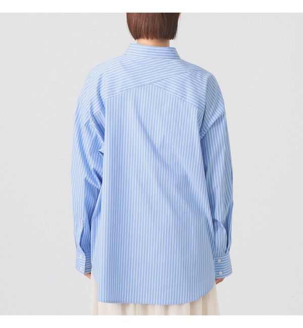 Ray BEAMS 「ストライプ ビッグ シャツ　　26SS 日除け 紫外線対策 冷房対策 レジャー アウトドア 春夏」|シャツ・ブラウス|