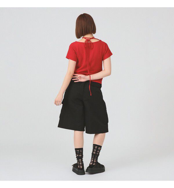 Ray BEAMS 「ネックリボン ボートネック Tシャツ」|Tシャツ・カットソー|