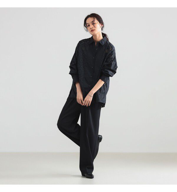 Demi-Luxe BEAMS 「アイレット パターン オーバーシャツ」|シャツ・ブラウス|