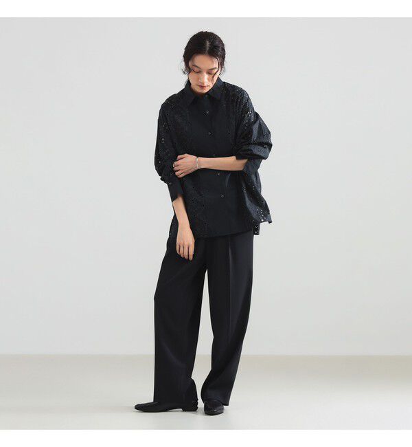 Demi-Luxe BEAMS 「アイレット パターン オーバーシャツ」|シャツ・ブラウス|