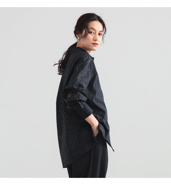 Demi-Luxe BEAMS 「アイレット パターン オーバーシャツ」|シャツ・ブラウス|