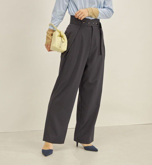 SHIPS for women「Paulo Oliveira ベルト タック パンツ ◇」|その他|