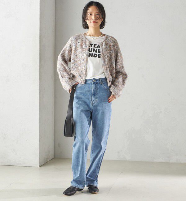 SHIPS for women「〈手洗い可能〉ミックス ツイード ショート ジャケット」|カーディガン|
