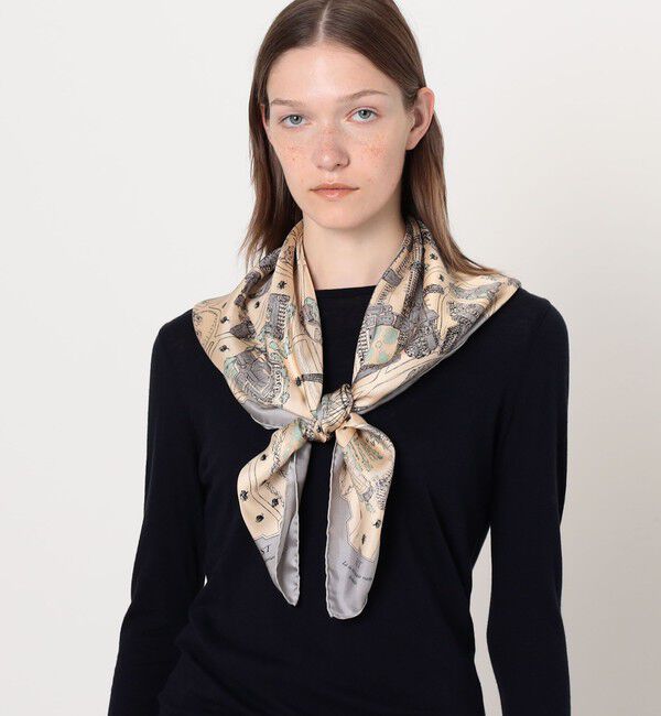 TOMORROWLAND GOODS「MANIPURI PARIS シルクスカーフ」|バンダナ・スカーフ|