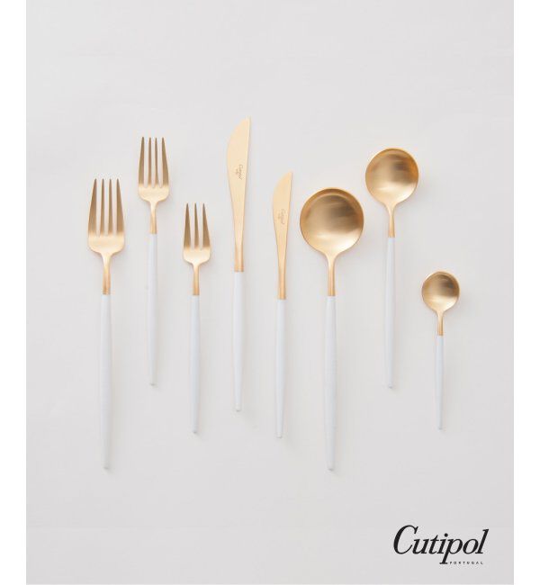 journal standard Furniture「【Cutipol/クチポール】GOA デザートスプーン ホワイト&times;ゴールド」|食器・キッチングッズ|