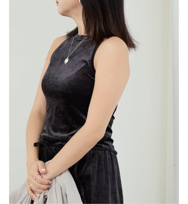 IENA LA BOUCLE「IENA LA BOUCLE トリアセベロアタンクトップ」|タンクトップ|