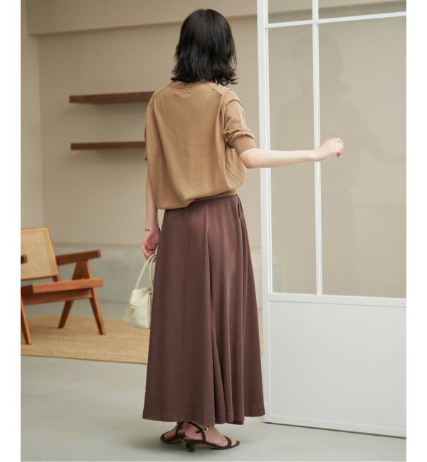 SLOBE IENA「《WEB限定/追加/シリーズあり》コットンキュプラハーフスリーブプルオーバー」|ニット・セーター|